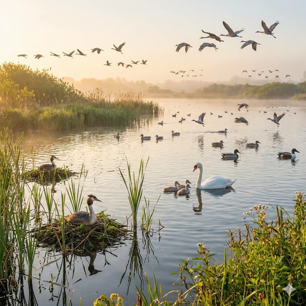 Oiseaux nicheurs et migrateurs du Lac du Der